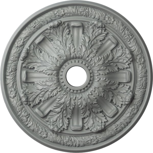 Ekena Millwork Flagstone Ceiling Medallion (Fits Canopies up to 3 7/8"), 30"OD x 3 7/8"ID x 3 1/4"P, Primed White CM30FL - main